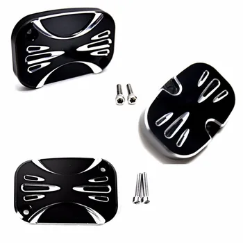 

Shallow Cut F&R Brake Master Cylinder Cover For Harley Street Glide 08 09 10-16