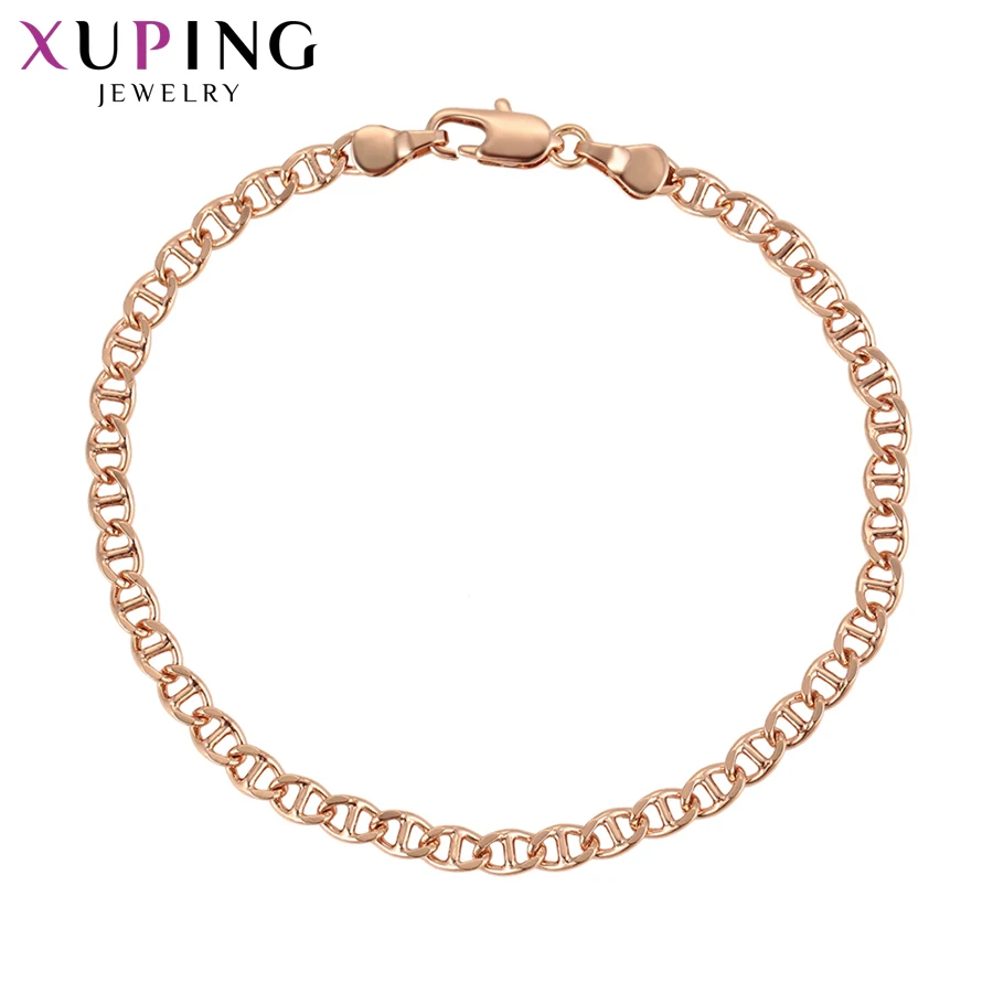 11.11 Deals Xuping Fashion Bracelet Jewelry Rose Gold Color Plated With Environmental Copper for