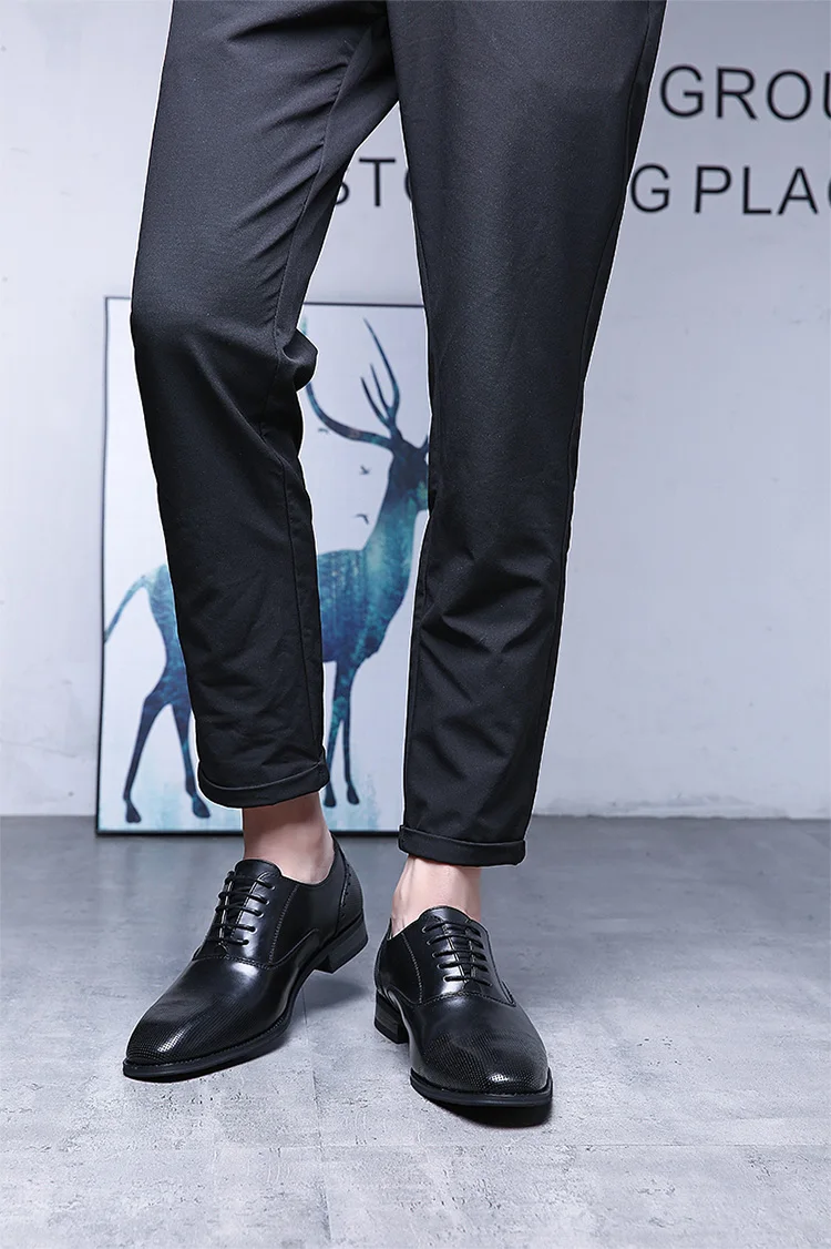 Misalwa японский Стиль Мужские туфли Британский Бизнес шнурки-завязки Оксфорд обувь Wenzhou Для мужчин обувь черный Размеры 39-45