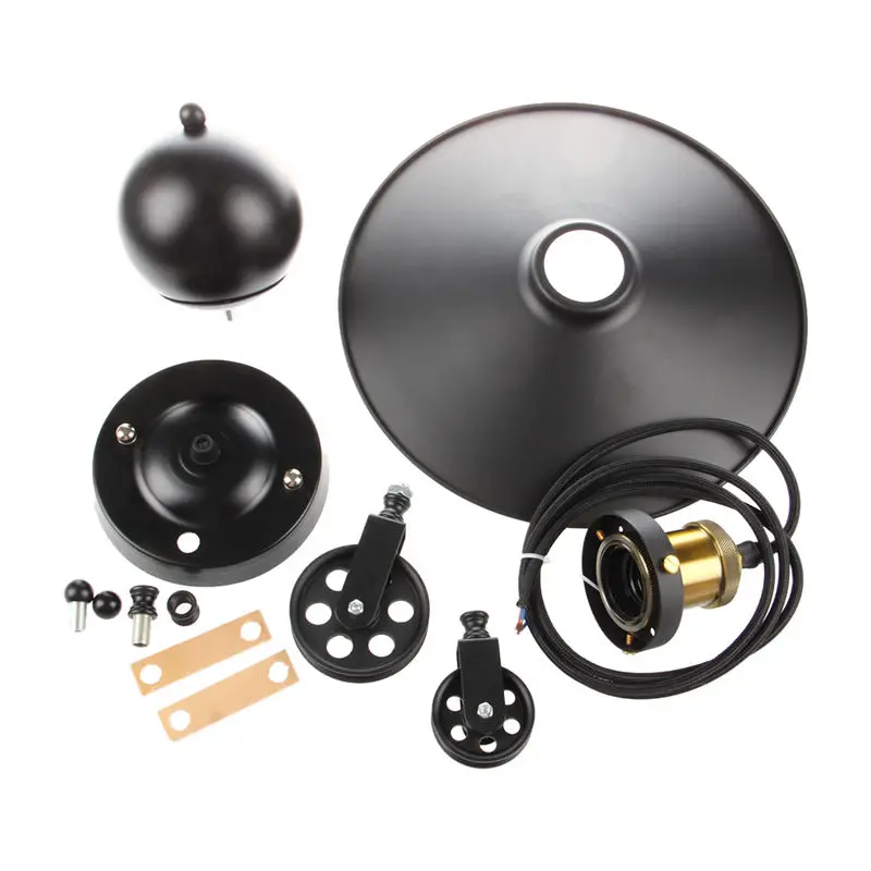 

Retractable Hanging Light Vintage Loft Industrial Pendant Lights Adjustable Max Drop 1.5m Wire Lamps (diameter 26cm cable leng