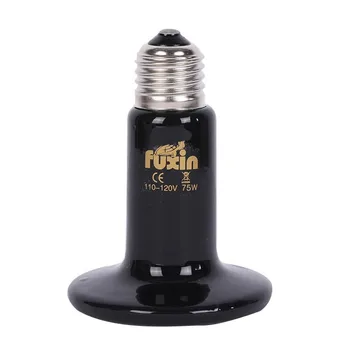 

50W/75W/100W/150W Pet Infrared Emitter Ceramic Heating Lamp E27 Heat Light Bulb Reptile Brooder 75mm 110V/220V