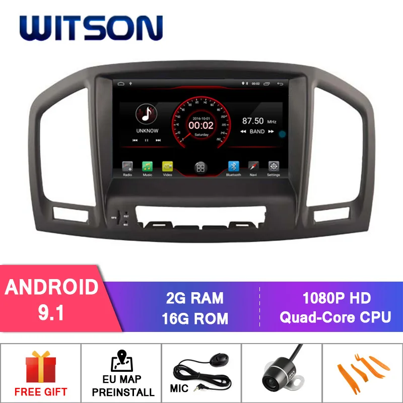 WITSON Android 9,0 ips HD экран для OPEL INSIGNIA 2008-2011 Автомобильный DVD Радио 4 Гб ram+ 64 Гб FLASH 8 Восьмиядерный+ DVR/wifi+ DSP+ DAB+ OBD - Цвет: AC8227L 9.1 OS-BLACK