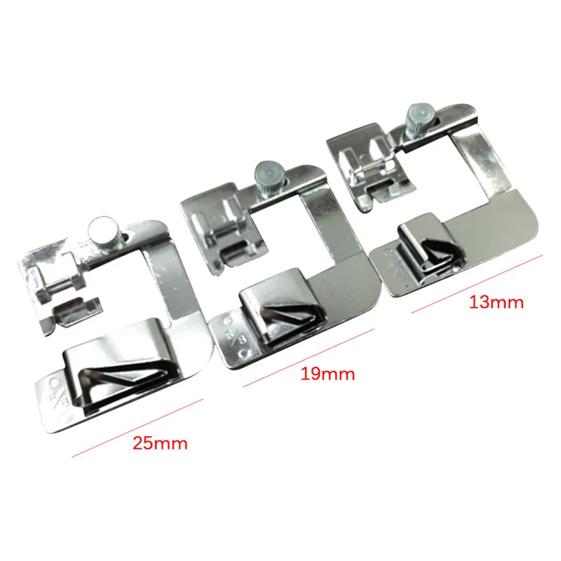 

1PC Hot Sale Domestic Sewing Machine Foot Presser Rolled Hem Feet Set for Brother Singer Sewing Accessories 3 Size