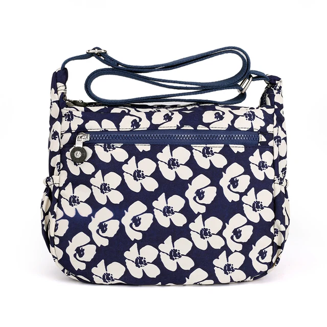 High Quality Durable Nylon Women Shoulder Bag Fashion Floral Pattern Female Handbag Multi-pockets Girls Leasure Messenger Bag 4