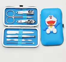 APINKGIRL New sale Stainless steel nail clippers nail scissors nail clippers suit manicure tools 7 sets cartoon free shipping