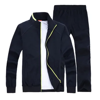 

2018 Spring Autumn Men Sporting Suit Set Jacket Pants Sweatsuit 2 Piece Set Sportswear Tracksuit Male Set Clothing Plus Size 8XL