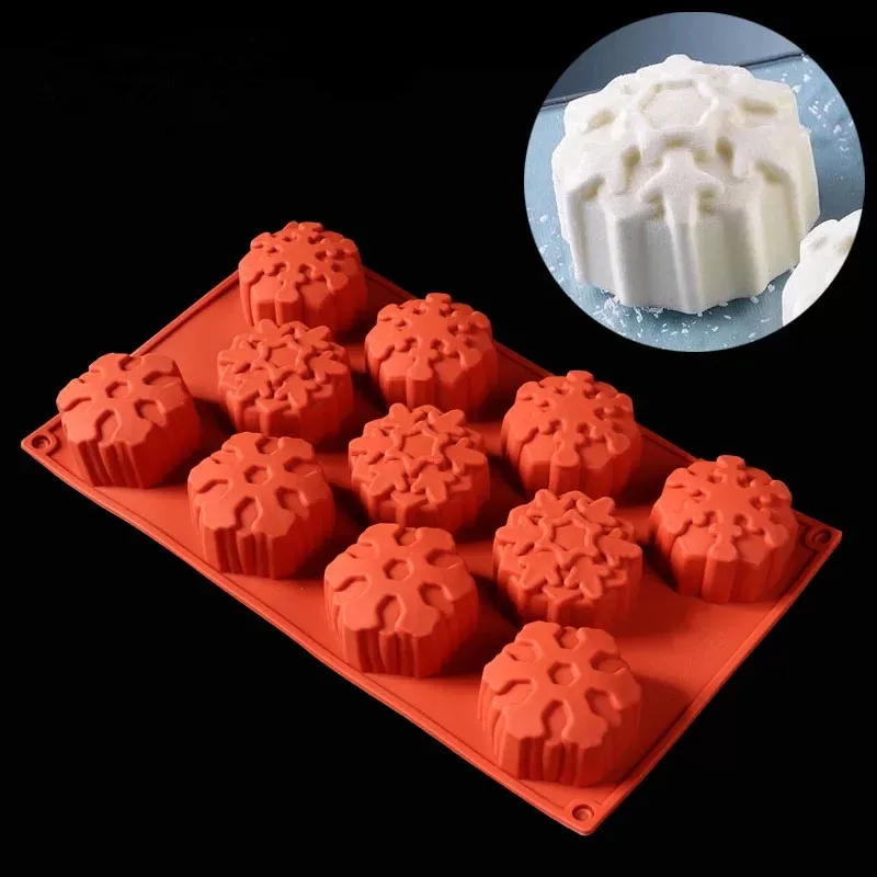 

11 Holes Christmas Snowflake Silicone Cake Mold DIY Cupcake Jelly Pudding Cookie Mould Baking Tools Chocolate Mold