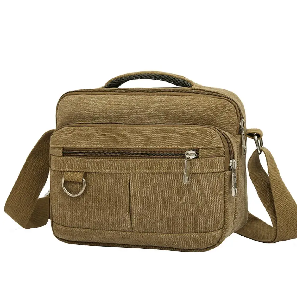 أزياء الرجال حقيبة أوراق قماشيّة عارضة متعددة جيب الكتف Crossbody أكياس بسيطة الكاكي حقيبة يد للسفر Bolsas الأنثوية موهير أزياء الرجال حقيبة أوراق قماشيّة عارضة متعددة جيب الكتف Crossbody أكياس بسيطة الكاكي حقيبة يد للسفر Bolsas الأنثوية موهير