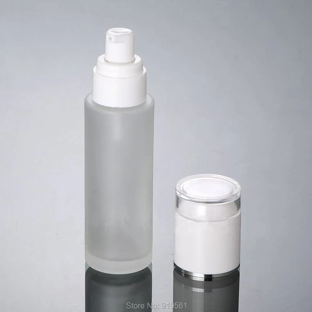 60ML frosted glass bottle for emulsion/eye cream/Essence with white lid