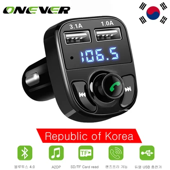 

Onever FM Transmitter Aux Modulator Bluetooth Handsfree Car Kit Car Audio MP3 Player with 3.1A Quick Charge Dual USB Car Charger