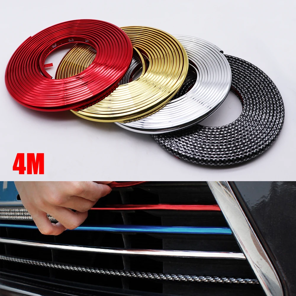 4M-Styling-Moulding-Car-Grille-Impact-Protection-Bumper-Trim-Strip-Tire ...