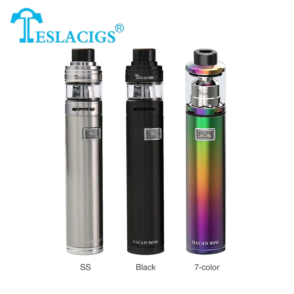 

Original 90W Tesla Macan Starter Kit with 2ml H8 Mini Tank & Pen Style Design & Easy Top Fill System E-cig Vape Macan Kit