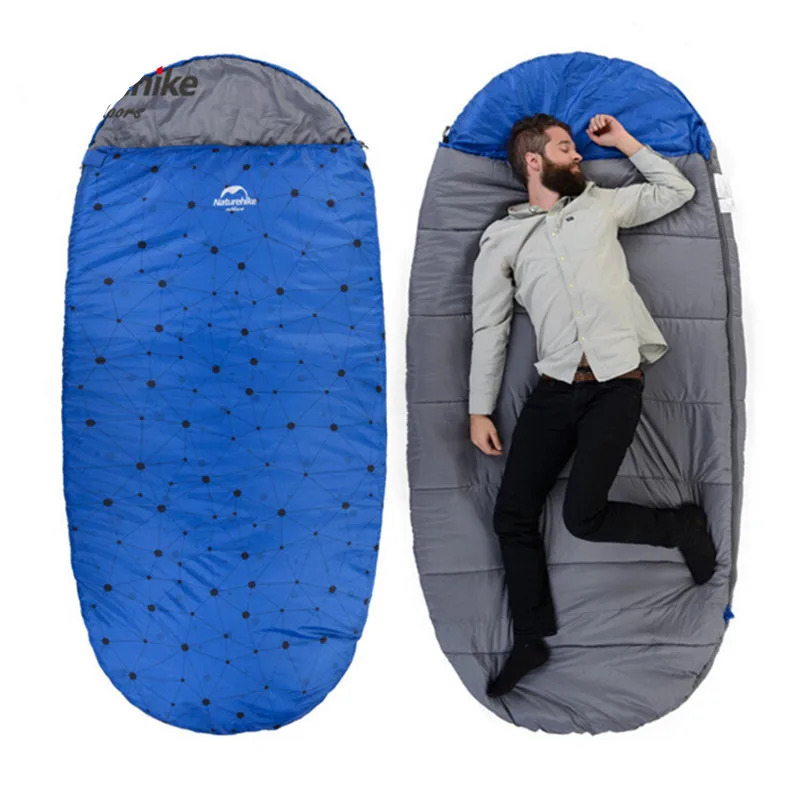 

Large Sleeping Bag Adult Camping Sleeping Bag Winter Bear Thicken Sleep Bags Liner NH 1840g Spring Autumn Winter Red/blue/green