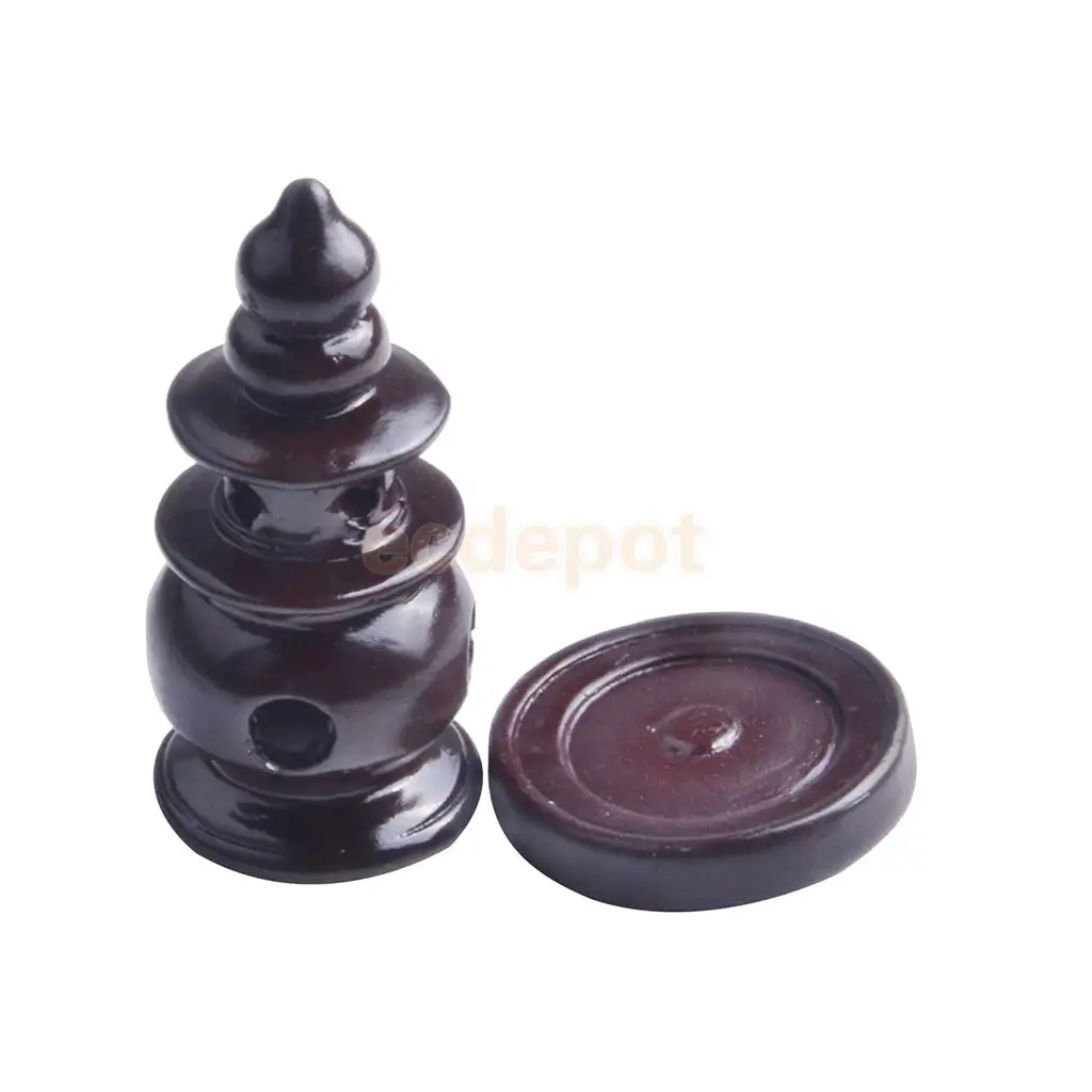 Chinese Style Incense Burner Cone Holder Censer Tower Stove for Zen Garden Sand DIY Decorin