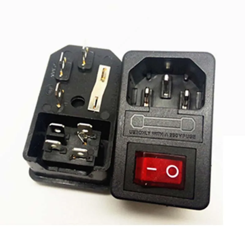 10pcs/lot IEC 320 C14 Inlet Electrical Socket Plug Industrial Plug