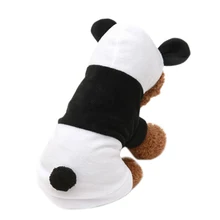 Одежда для собак, милая мягкая толстовка с капюшоном в виде панды, рубашки с короткими рукавами для щенков, костюм, Лучшая цена