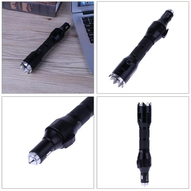 

Multifunction Dual USB Car Charger Flashlight Rechargeable LED Torch Light Portable Camping Hiking Outdoor Night Lamp Waterproof