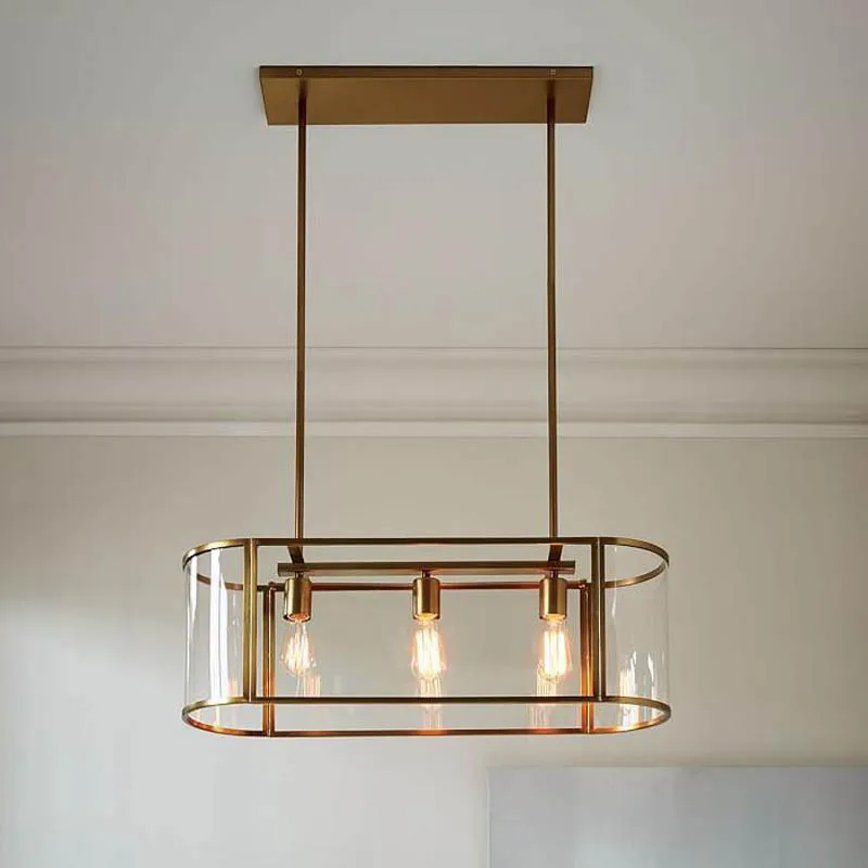 

Nordic minimalist creative personality chandelier style living room dining room chandelier rectangular acrylic gold fixture led
