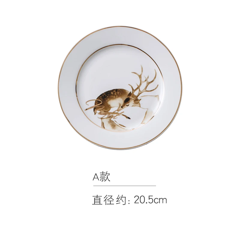 Японский стиль ручная роспись круглая керамика ужин неглубокая тарелка блюдо салат десерт тарелка бытовые кухонные принадлежности - Цвет: A