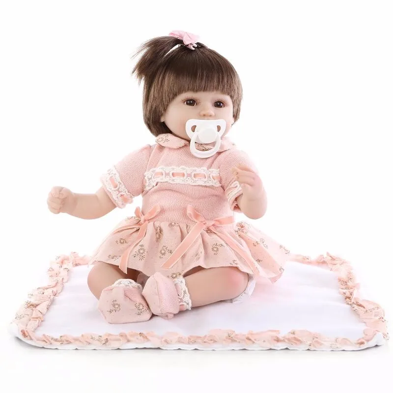 

16inch NewBorn Baby Dolls baby infant Menina Children Best Gift Silicone Reborn Baby Dolls for Kids Handmade Princess Bonecas