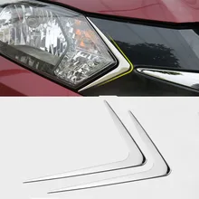 Подходит для HONDA HR-V вариабельности сердечного ритма VEZEL 2014 2015 2016 CHROME головной свет передний треугольник накладка формования укладки ободок крышкой Гарнир