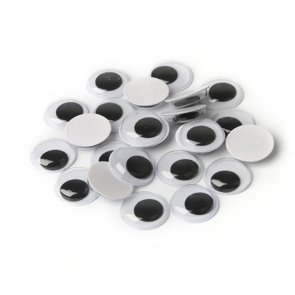 Plastic Toy Eyes Doll Eyes Googly Doll Eyes Plastic Safety Eyes 700PCS Self-adhesive Mixed Random Approx 4-15mm Dolls Eye for Toys Googly Eyes for Doll Accessories DIY Craft 10 grid boxed
