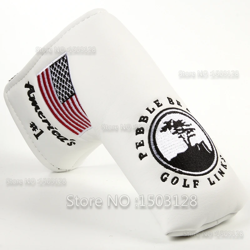 New USA American No.1 Flag Long LifeTree White Golf Putter Cover Headcover Velcro Closure for Blade Golf Putter Free Shipping New USA American No.1 Flag Long LifeTree White Golf Putter Cover Headcover Velcro Closure for Blade Golf Putter Free Shipping
