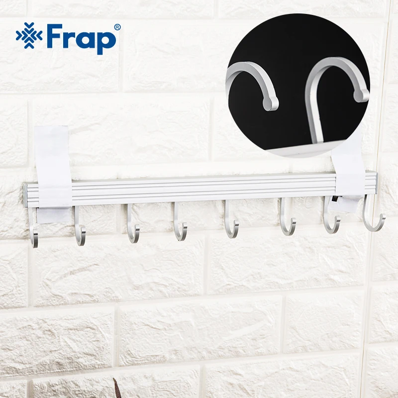 

FRAP Hanger 8 Hooks Holder Rack Kitchen Utensils Gadget Cooking Tools Cookware Spoon Knife Pot Pan Hook Rail Bar