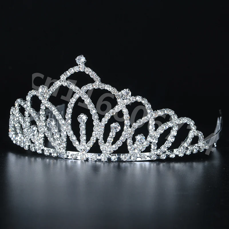 Skup Dziewczyny tiary i korony czyste kryształki kryształ ślub korony korowód Prom Party opaski do włosów dla nowożeńców biżuteria w grzebień do włosów