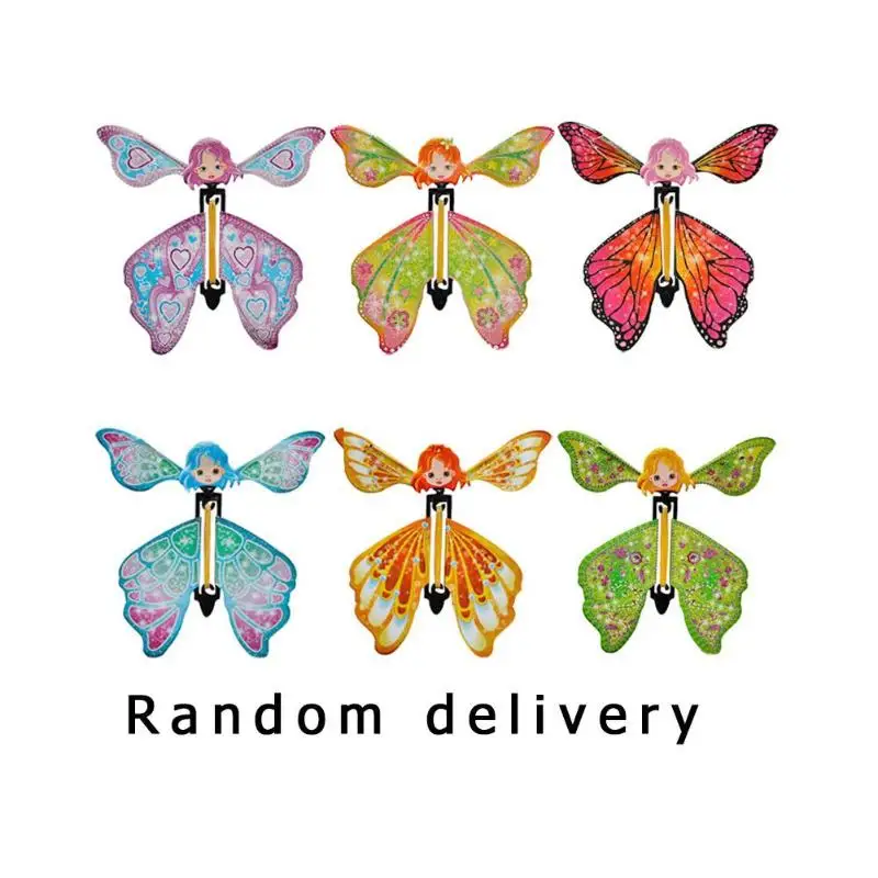 

Magic Butterfly Flying Paper Card Toy with Empty Hands Solar Rubber Band Butterfly Fairy Toy Props Magic Tricks