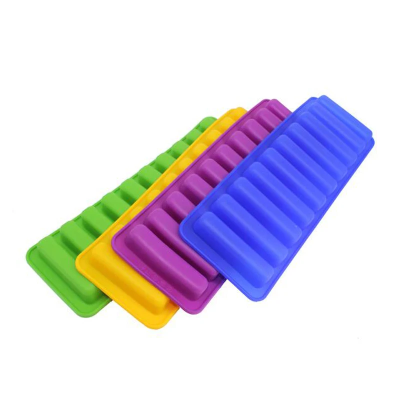 10PCS Rectangle Silicone Chocolate Molds Jelly Ice Molds Silicone Cake