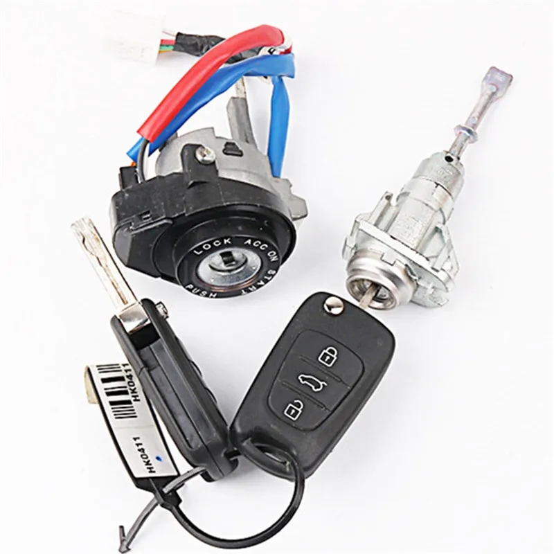 Car Accessories New Styling Anti theft chip ignition door Lock Set Key