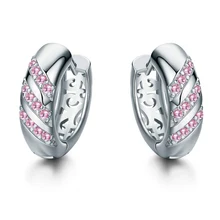 MISANANRYNE дизайн Siliver золотой цвет AAA CZ свадебные серьги-кольца для женщин женские трендовые розовые синие серьги с кубическим цирконием