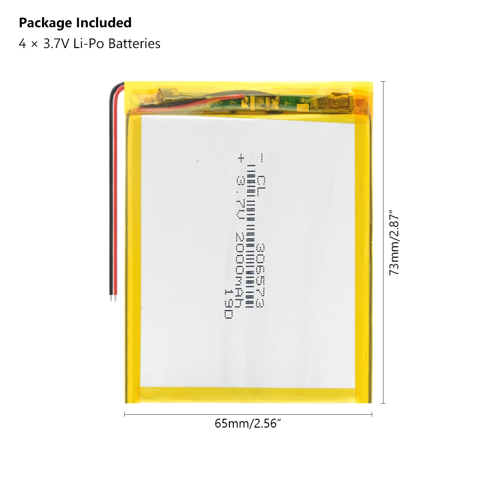 3 7 V полимерная литиевая батарея 306573 2000mAh аккумуляторная для PAD GPS Видео игры