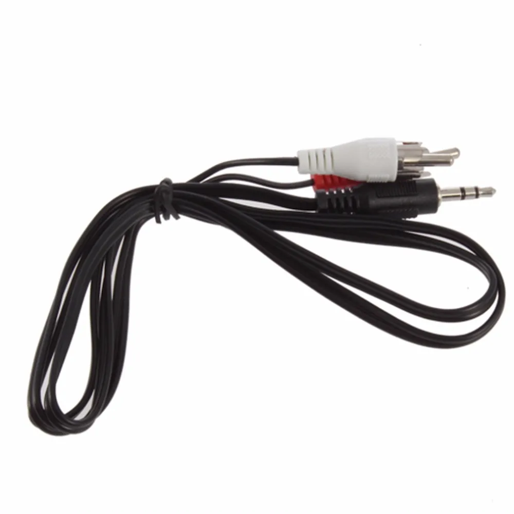 Новый 3 5-дюймовый 1/8 мм штекер к 2 RCA штекеру стерео аудио наушники гарнитура Y