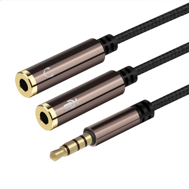 3,5 мм Jack аудио сплиттер кабель наушников Splitter Tow-In-One аудио линии Aux микрофон и адаптер для наушников для телефона iPad
