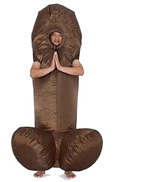 US Adults Inflatable Halloween Blow Up Dick Costume Funny Party Cosplay Dress
