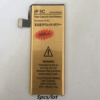 

5pcs/lot for iphone 5c Internal Replacement Battery 2680mAh Replacement Rechargeable lithium Battery for Apple iphone 5c