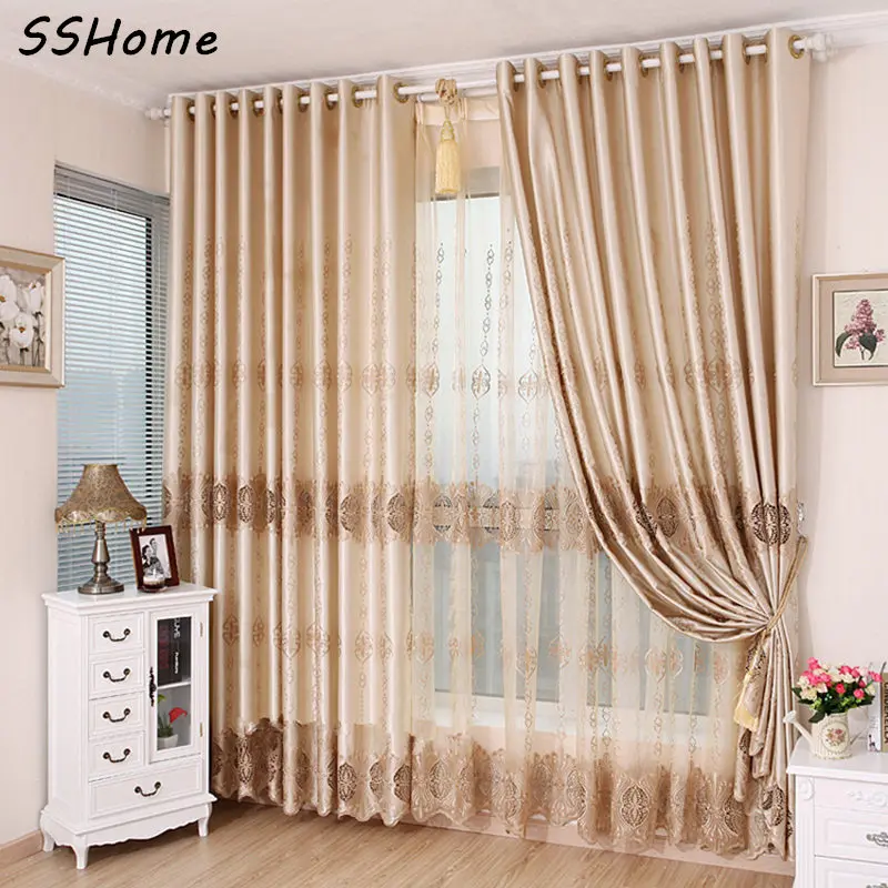 Luxury quality cutout water soluble embroidered fashion curtains window