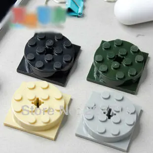 

Free Shipping!73603 20pcs*Round Plate 4x4+Plate 4x4 w. snap* DIY enlighten block bricks,Compatible With Assembles Particles