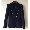 HIGH QUALITY New Fashion 2022 Runway Style Women's Gold Buttons Double Breasted Blazer Outerwear Plus size S-XXXL ► Photo 2/6