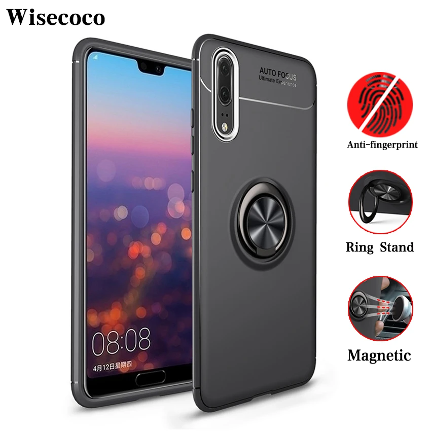 

Magnetic Case for Huawei P20 Pro Luxury Ring Car Holder Silicon P20 Original Tpu Back Phone Case Cover for Huwei P20 Lite Etui