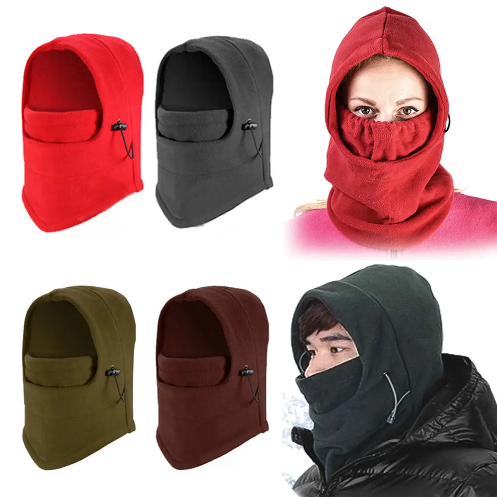 2018 полярная флисовая Зимняя Маска шапки унисекс для женщин и мужчин ветрозащитная флисовая маска для лица головные уборы для улицы и