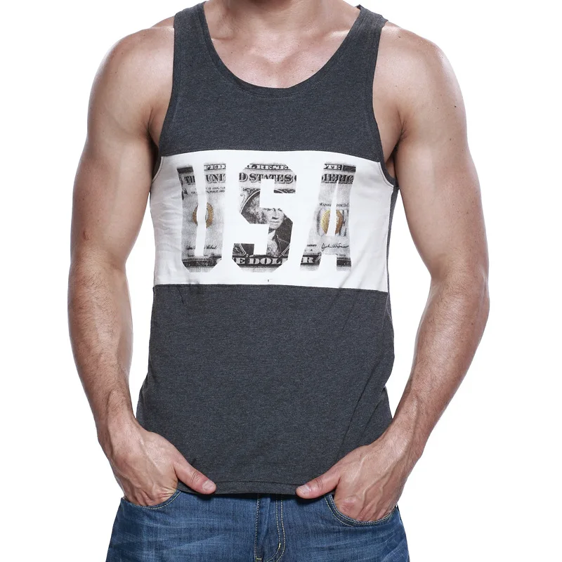 Buy New summer men's cotton fashion tank tops mens