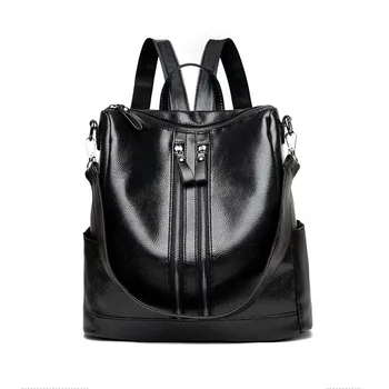 

AUGUR 2018 New Korean Fashion Leather Backpack Female Small Rucksack Women School Backpacks For Girls Shoulder Bag Bagpack Black