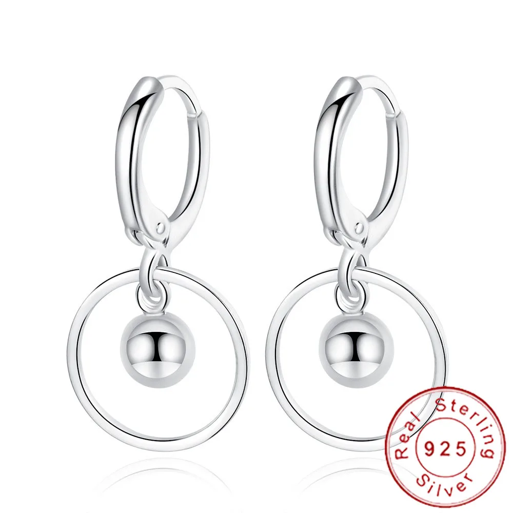 

Minimalist 925 Sterling Silver Small Huggie Hoop Earrings Mini Helix Ear Cartilage Piercing Tragus Tiny Ball Round Brincos SE152