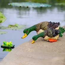 Высокая имитация смолы утка модель животного на ферме скульптура парк домашний сад украшения Пруд бассейн украшения ремесла охотничьи приманки