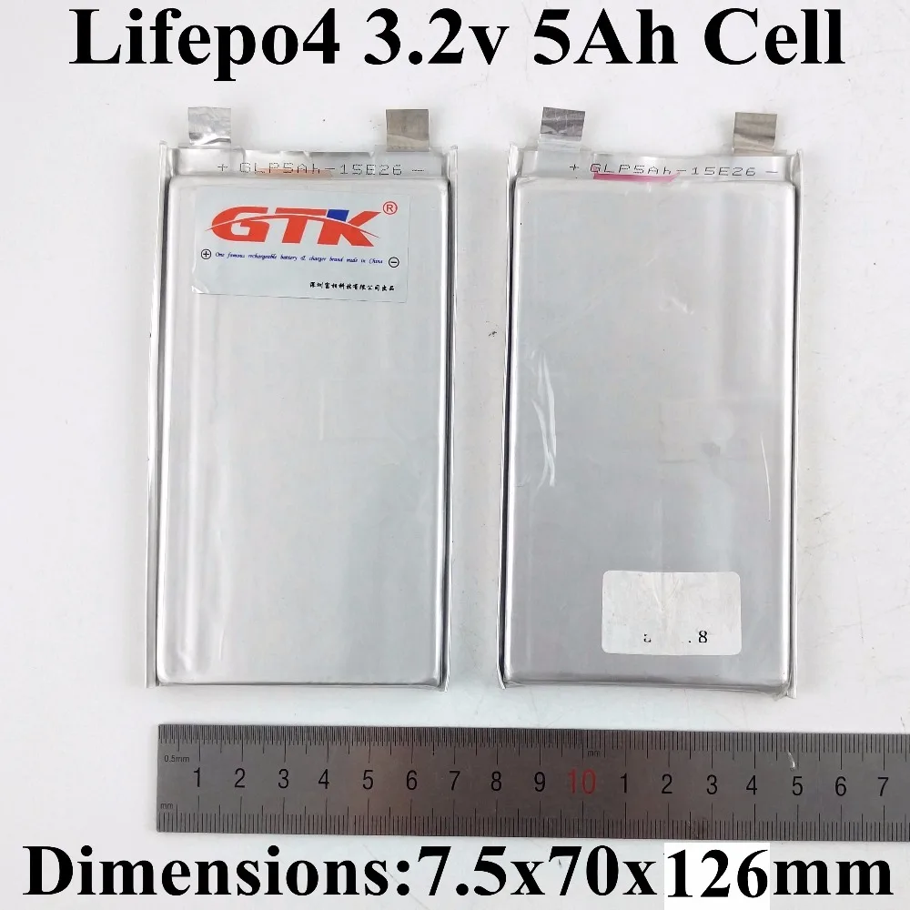 4 шт. lifepo4 cell 5ah 3,2 v 5ah батарея 12v 20ah lifepo4 батарея diy портативный источник питания golf cart e bike на открытом воздухе с зарядкой