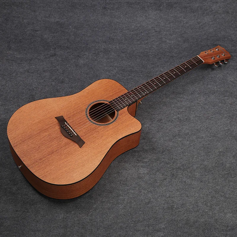 

41-inch Folk Acoustic Guitar Full Peach Core Wood Angle-missing Guitar Beginner Guitar for Boys and Girls JT39