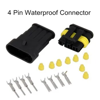 

big Promotion Kit 4 Pins Waterproof Electrical Wire Connector Plug free shipping hot
